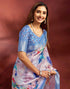 Vasthrlay Printed Jacquard Unstitched Rama Green Saree