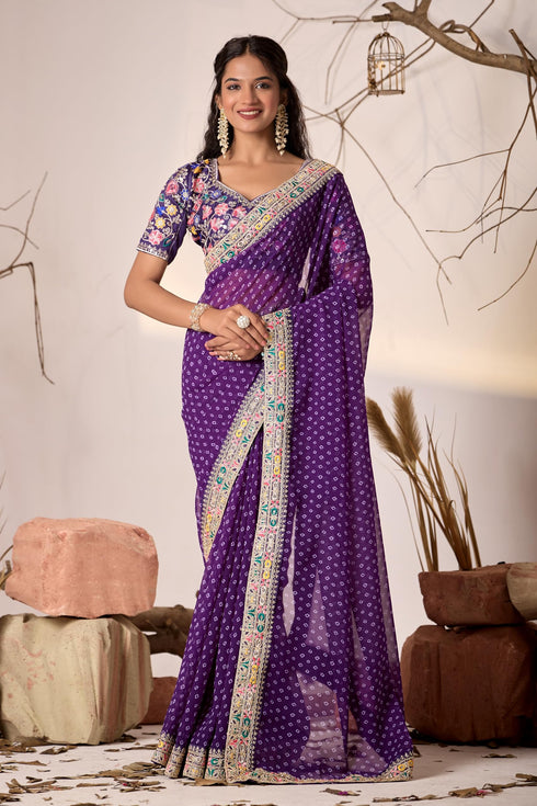 Vasthrlay Embroidery Unstitched Saree