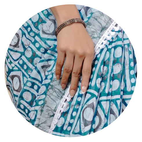 Vasthrlay Fashion Chevron Printed Ethnic Wear