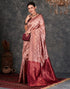 Vasthrlay Banarasi Kanjeevaram Unstitched Beige Saree