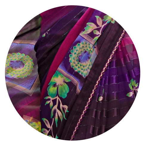 Vasthrlay Fashion Georgette Geometric Printed Ethnic Wear