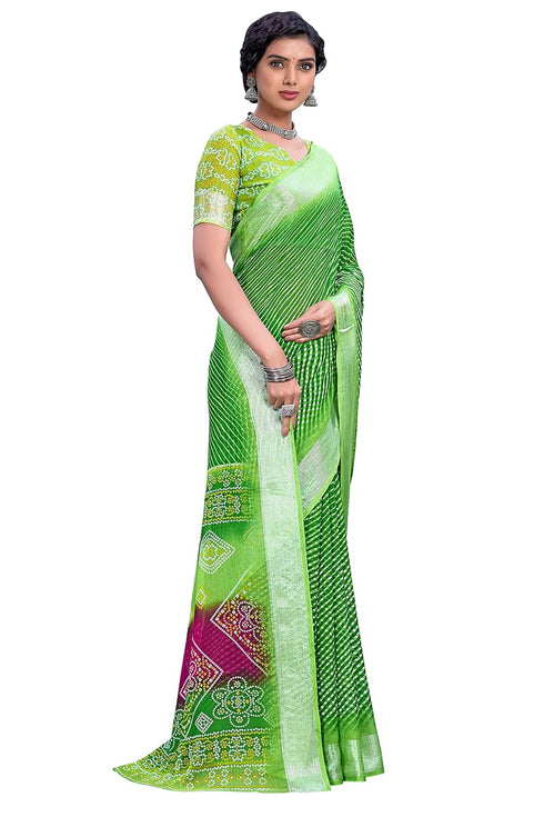 Vasthrlay Bandhani Chiffon Rani Ethnic Wear
