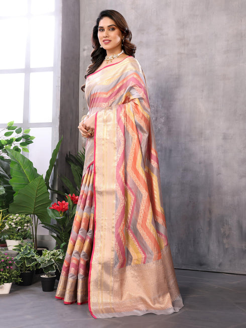 Vasthrlay Jacquard Unstitched Saree
