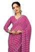 Vasthrlay Fashion Georgette Stripes Navy Ethnic Wear