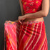 Vasthrlay Red Georgette Unstitched Saree