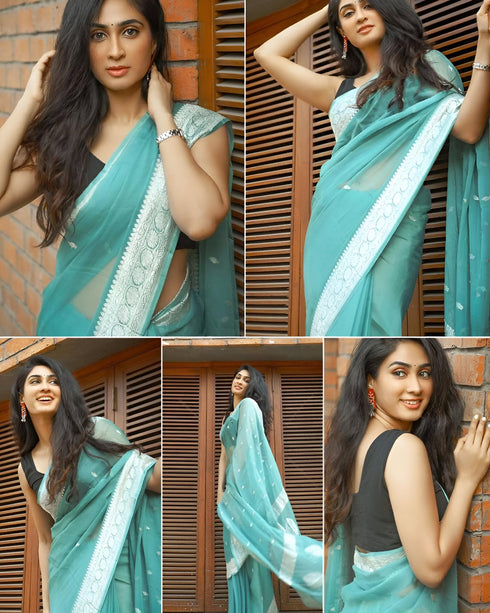 Vasthrlay Jacquard Unstitched Saree