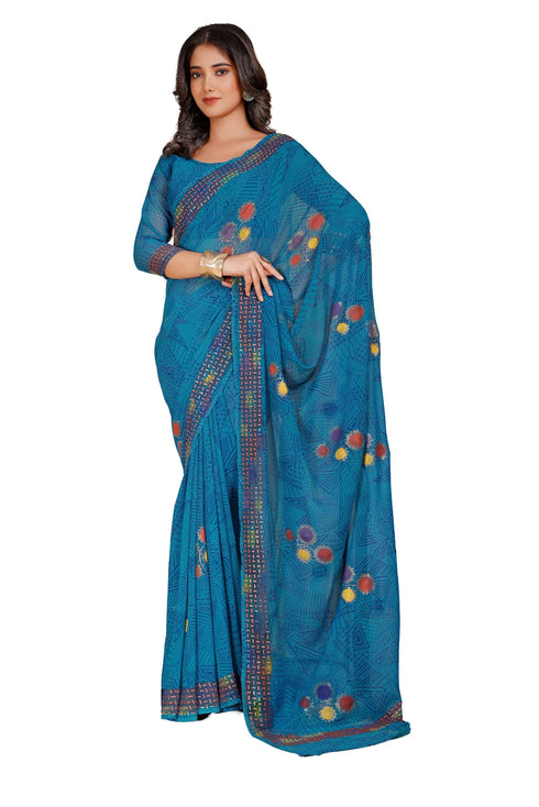 Vasthrlay Georgette Unstitched Saree