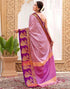 Vasthrlay Banarasi Jacquard Unstitched Mustard Saree