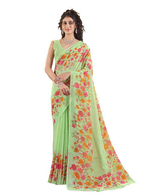 Vasthrlay Georgette Printed Unstitched Saree