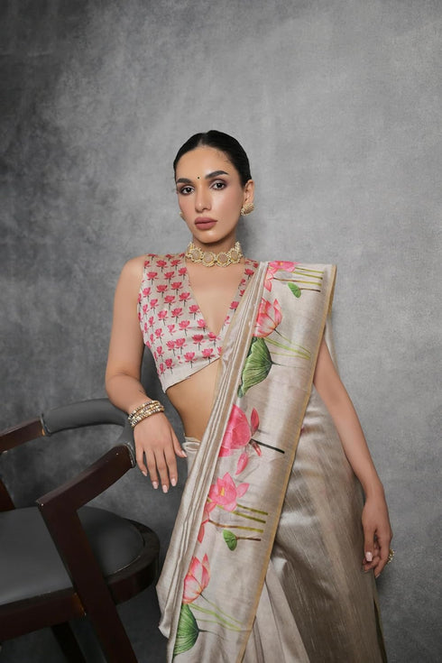 Vasthrlay Tussar Silk Saree