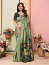 VasthrlayKanjivaram Banarasi Unstitched Mustard Free Ethnic Wear