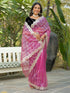Vasthrlay Embroidery Scalloped Unstitched Navy Blue Saree
