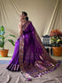 Vasthrlay Kanjivaram Banarasi Jacquard Unstitched Saree