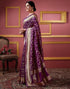 Vasthrlay Banarasi Jacquard Unstitched Yellow Saree