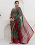Vasthrlay Chiffon Bandhani Unstitched Pink Saree