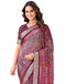 Vasthrlay Georgette Printed Unstitched Red Saree