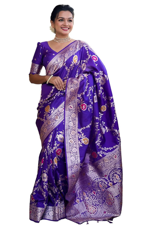 Vasthrlay Kanjivaram Blouse Purple Ethnic Wear