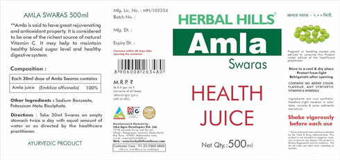 Herbal Hills Amla Swaras Health Juice