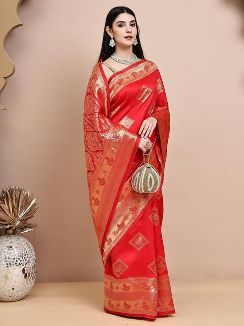 Vasthrlay Green Silk Saree
