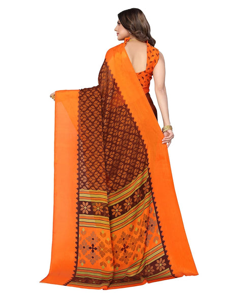 Vasthrlay Designer Chiffon Aliza Maroon Ethnic Wear