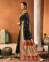 Vasthrlay Paithani Banarasi Unstitched Green Saree