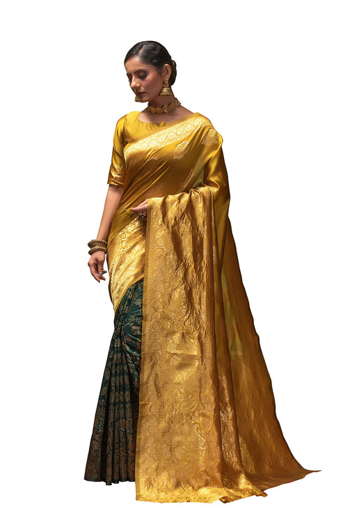 Vasthrlay Magenta Banarasi Saree