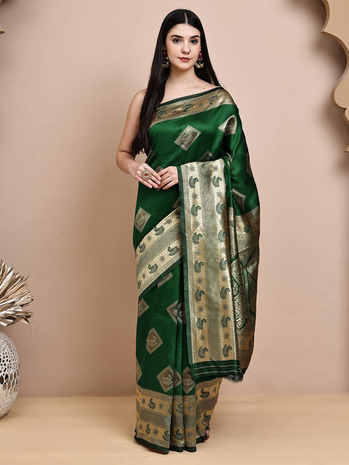 Vasthrlay Red Silk Saree