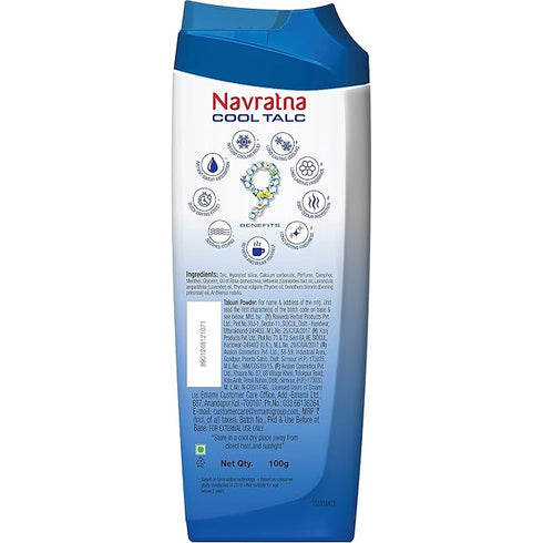 Navratna Cool Mint Fresh Talc Powder