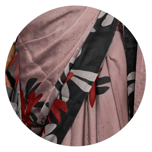 Vasthrlay Fashion Chiffon Rhinstone Embellished Ethnic Wear