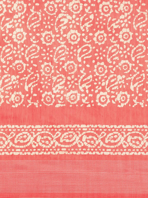Vasthrlay Linen Peach Saree