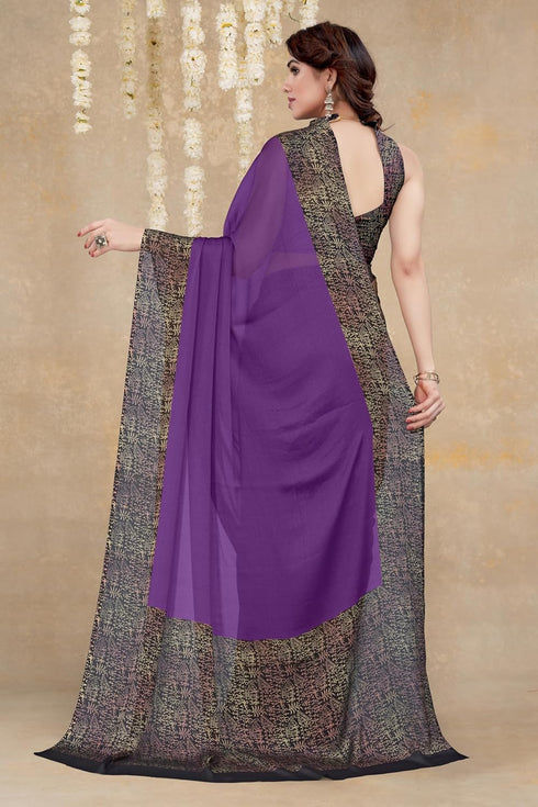Vasthrlay Fashion Rhinestone Embellished Black Ethnic Wear