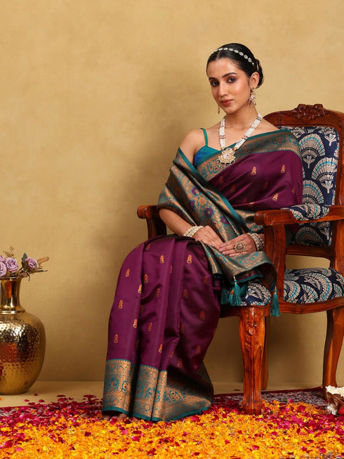 Vasthrlay Banarasi Unstitched Saree