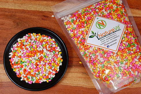 NatureVit Colourful Sugar Coated Saunf Fennel Seeds Mouth Freshener