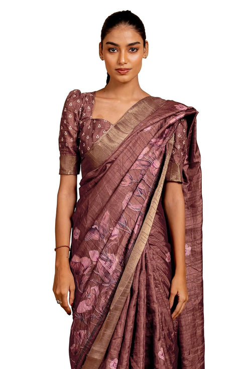 Vasthrlay Fashion Paisley Printed Grey Ethnic Wear