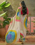 Vasthrlay Scalloped Embroidery Unstitched Lime Green Saree