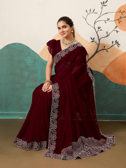 Vasthrlay Purple Saree