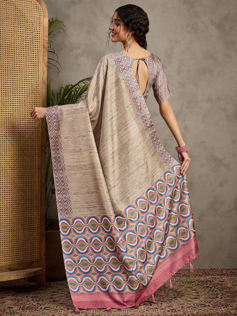 Vasthrlay Georgette Madhubani Unstitched Su Ethnic Wear