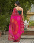 Vasthrlay Georgette Bandhani Unstitched Green Saree