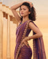 Vasthrlay Purple Organza Festive Saree