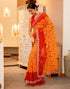 Vasthrlay Georgette Embroidery Unstitched Yellow Saree
