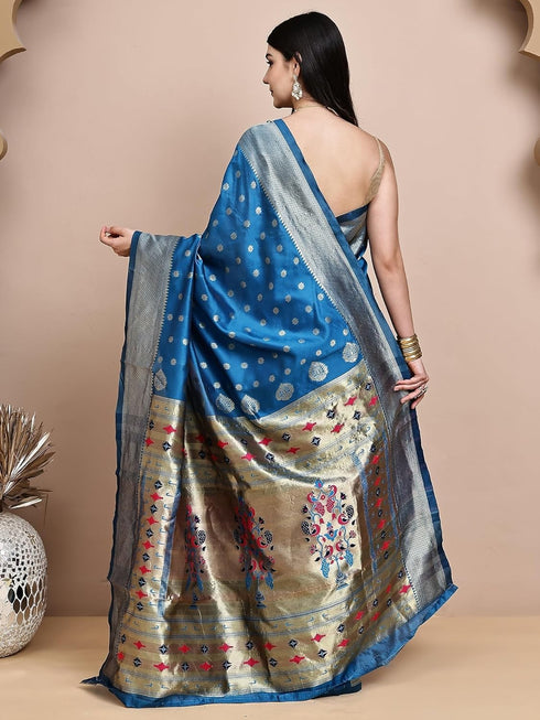 VasthrlayKanjeevaram Silk Paithani Rani Free Ethnic Wear