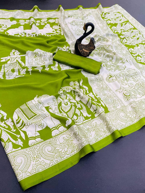 Vasthrlay Modal Kalamkari Designer Beautiful Blouse