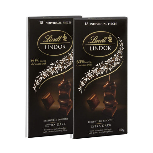 Lindt Lindor Irresistibly Smooth Extra Dark Chocolate 100gm