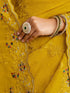 Vasthrlay Shimmer Embroidery Olive Saree