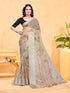 Vasthrlay Organza Printed Unstitched Saree