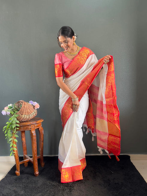 Vasthrlay Kanjivaram Traditional Contrast Included