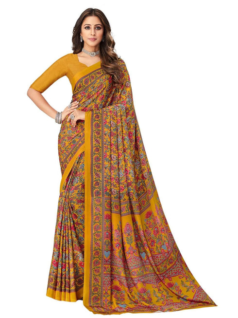 Vasthrlay Abstract Printed Unstitched Multicolor Saree