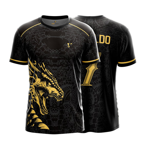 Yourjersey Real Dragon Fury Football Jersey | Custom Name & Number | 3 Colors: Red | Black | Green