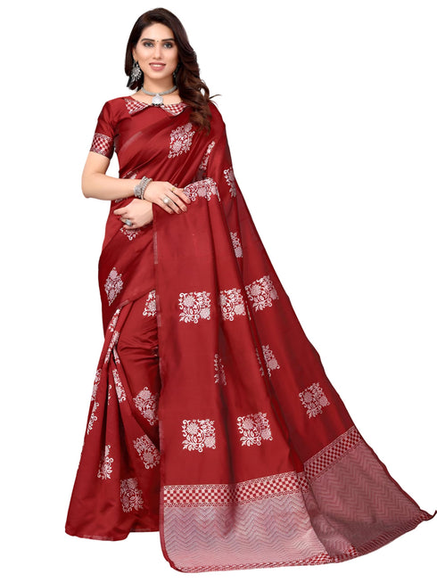 Vasthrlay Banarasi Traditional Unstitched Saree