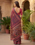 Vasthrlay Chanderi Printed Unstitched Beige Saree